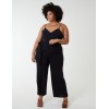 Curve Button Front Strappy Jumpsuit