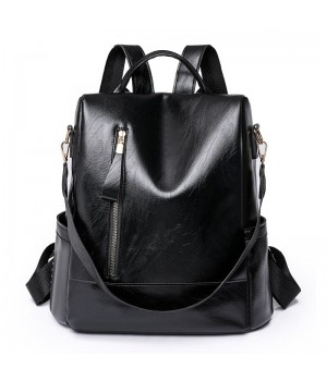 Theft Proof Faux Leather Backpack