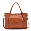 15 inch Brown Leather Tote